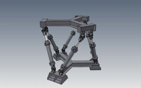 并联机器人octahedral-hexapod-mechanism-parallel-robot INV STP IGS STL